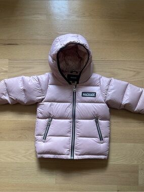 Mackage Kids Light Pink Hooded Puffer Jacket